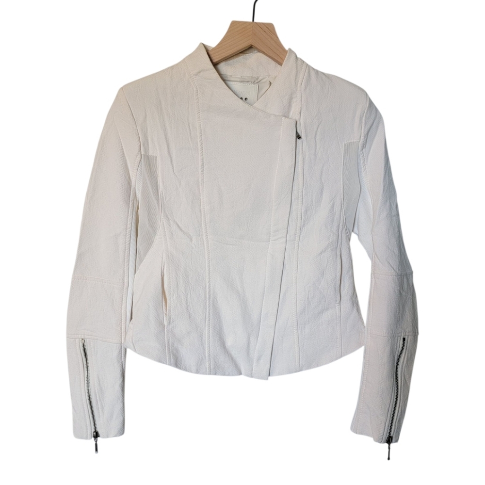 BlankNYC Moto Jacket White Size S‎